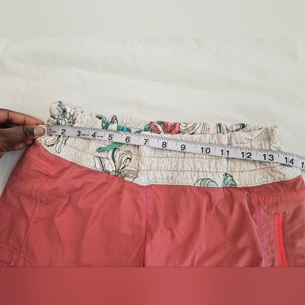 Coral Women's Shorts with Floral Waistband - Picture 9 of 12